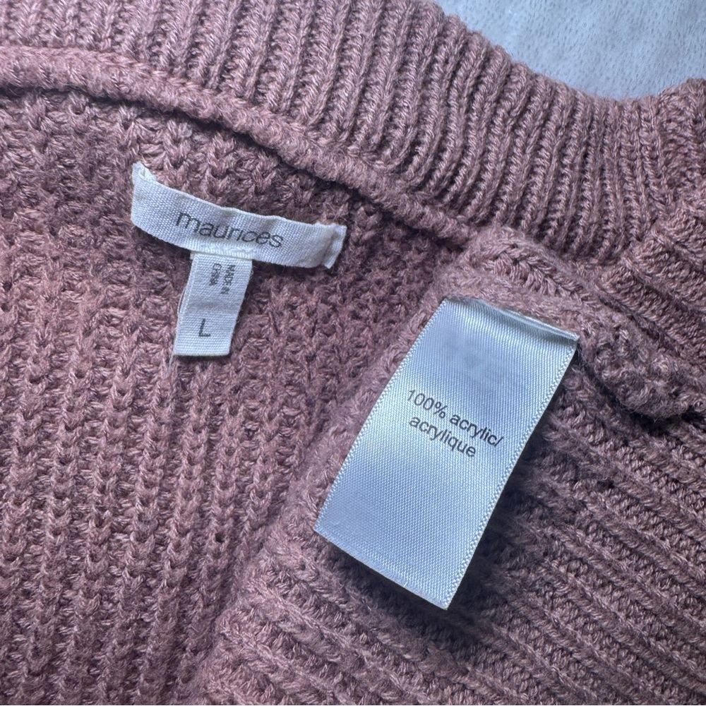 Maurices Solid Destructed Hem Button Down Up Card… - image 7